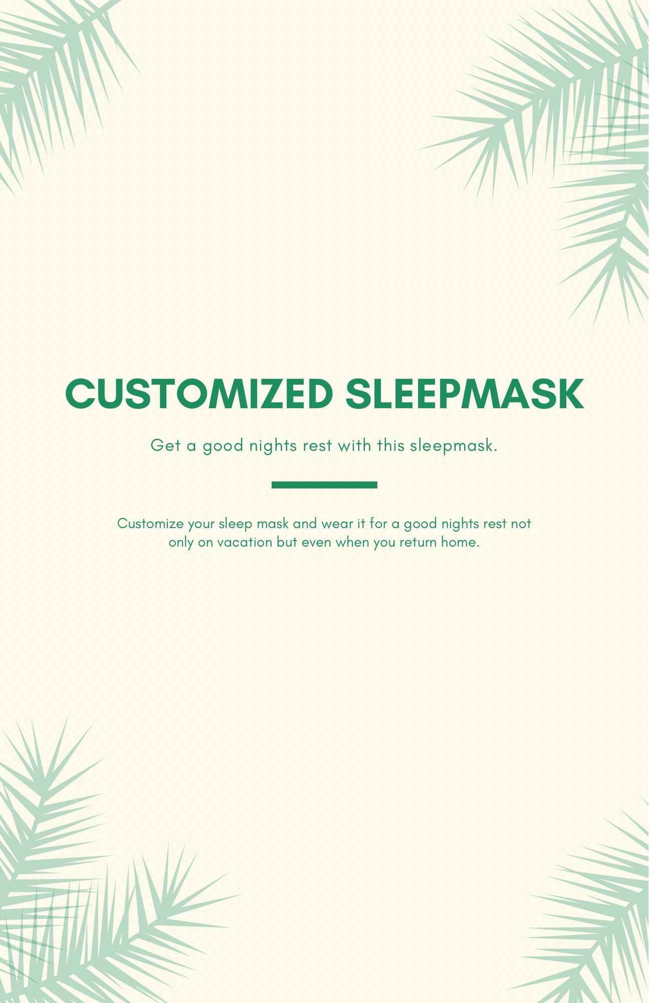 Sleep Mask - Customizable