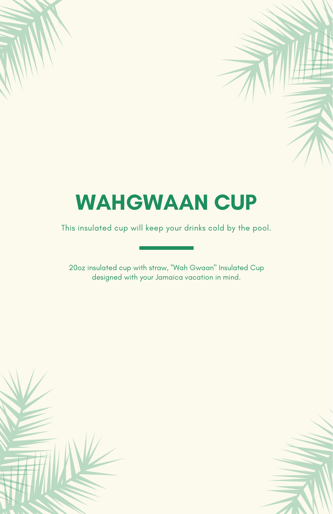 "Wah Gwaan" Insulated Cup