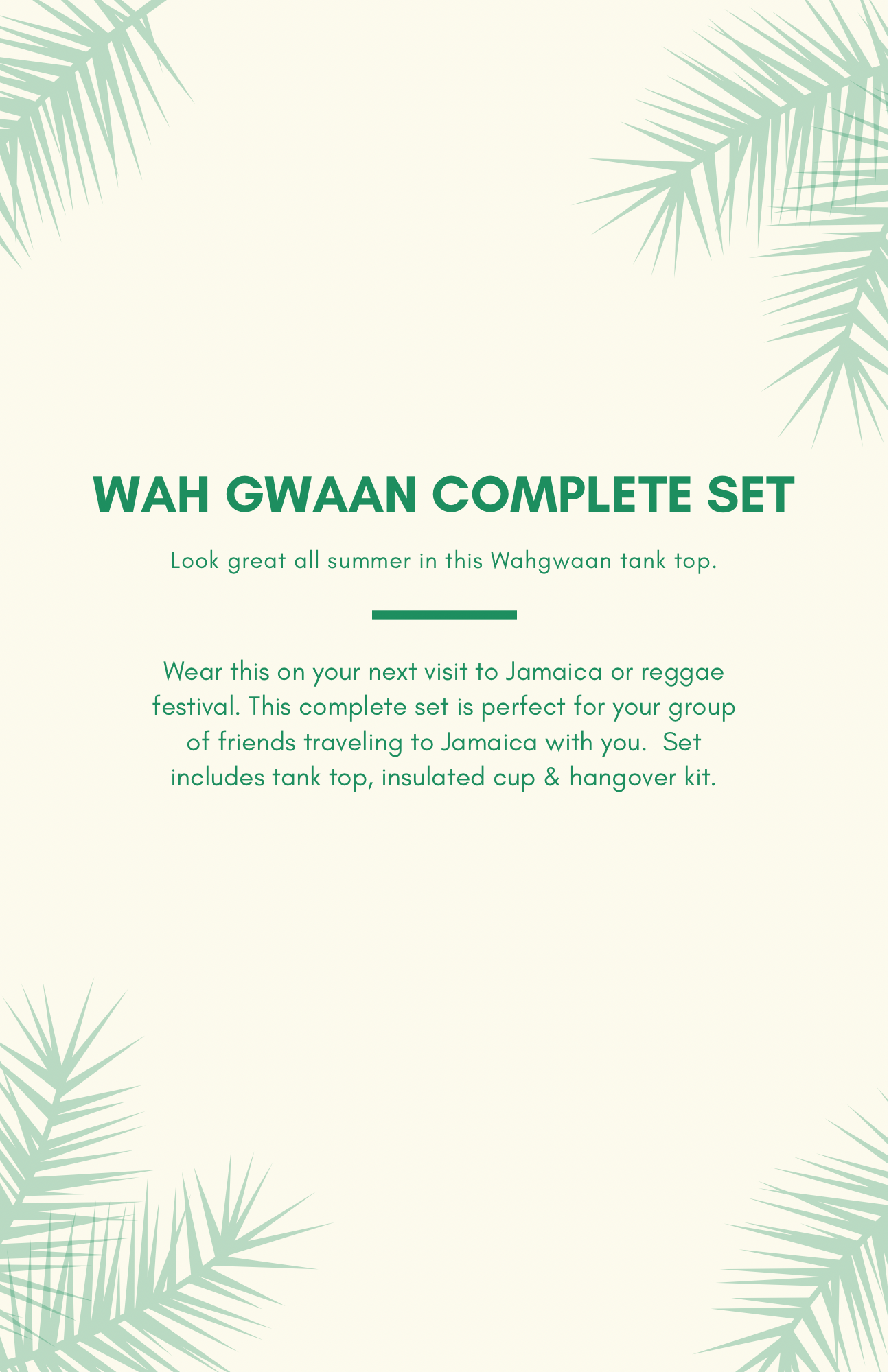 “Wah Gwaan“ Complete Set