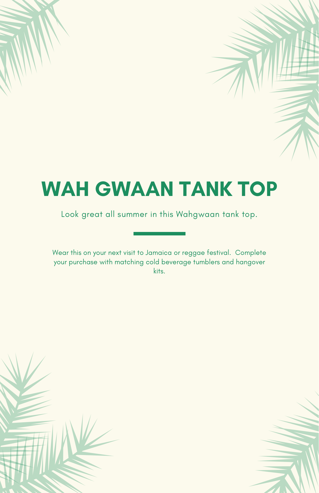 "Wah Gwaan" Tank Top