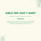 "Girls Trip 2023" Vacation T-Shirt