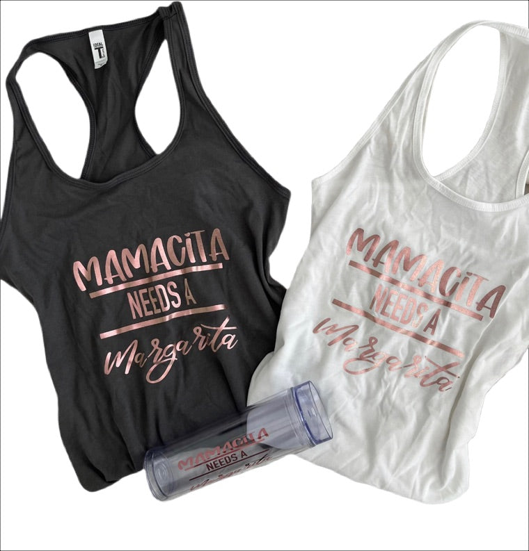 "Mamacita Needs a Margarita" Vacation Tank Top