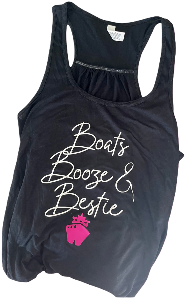 "Boats, Booze, Bestie" Cruise Tank Top