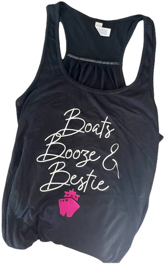 "Boats, Booze, Bestie" Cruise Tank Top