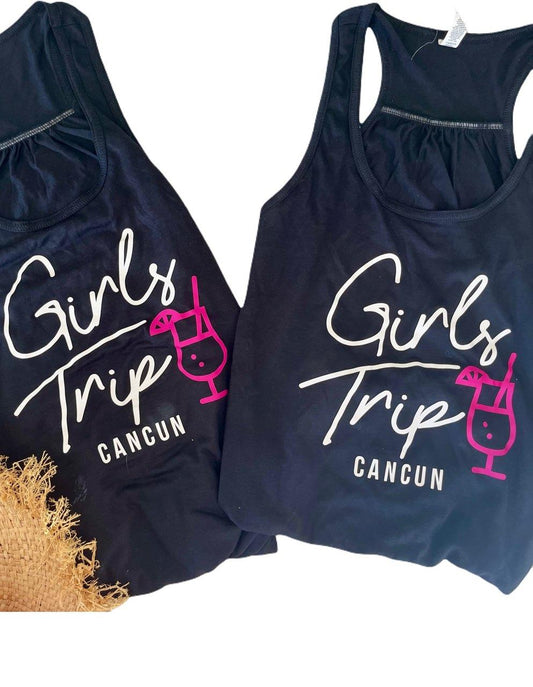 "Girls Trip Cancun" Vacation Tank Top